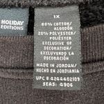 Holiday Editions Sweatshirt Womens 1X Black Halloween Embroidered Pullover Owl Photo 9