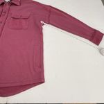 Sundance Pink Maude Snap Front Cotton Shirt Jacket Shacket Size LARGE Pockets Photo 9