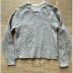 Madewell Textured Cotton wool Crew Neck Sweatshirt with Contrast Trim Grey M Photo 5