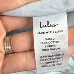 Lulus Always Charming Light Blue Floral Swiss Dot Babydoll Mini Dress Large Photo 8