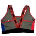 Nike Sports Bra Womens Large Dri Fit Colorblock Blue Red Gray Distort Classic Photo 1