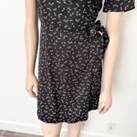 [Vetta] Capsule Black Ditsy Floral Print Convertible Wrap Mini Dress Sz Small S Photo 7