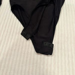 ZARA  Trafaluc Black Long sleeve Bodysuit Draped V-neck Snap Closure Size Small Photo 5