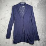 Roxy  Cardigan Women Large Open Knit Draped Open Front Lightweight‎ Blue Beach Photo 1