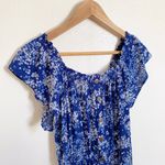 VICI Blue Floral Off The Shoulder Dress Photo 3