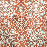 The Limited  Women’s Blouse‎ Orange Geometric Pattern Short Sleeve Crew Neck Photo 5