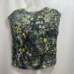 Ann Taylor  Factory Petite SP Blouse Floral Print Cap Sleeve Top Photo 2