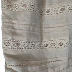 Jessica Howard Linen Pale Pink Beaded Pleated Trim Button Down Shirt Women Sz 16 Photo 4