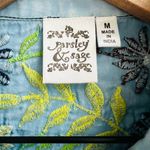 Parsley & Sage women blue ombre Shirt Embroidered Floral Long Sleeve western M Size M Photo 2