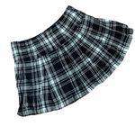 Royal Bones  women's small pleated mini skirt black white plaid tripp NYC punk gr Photo 2