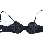 AUDEN Demi Coverage Unlined Bra Size 32B Sheer Cup Underwire Black Adjustable Photo 0