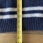 Brandy Melville Navy Wool Blend V Neck Sweater Fisherman cable Knit OS NEW Photo 10