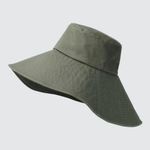 Uniqlo olive UV Protection Long Brim Checked Cap Photo 0