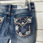 GRACE IN LA Jeans Straight Cropped Embellished Size 27 Photo 3
