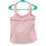Island Republic size‎ 8 tank top pink green striped scalloped side zip Barbie Photo 1