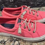Sperry  Top Siders Pink Canvas Boat Shoe Size 7.5 Photo 1
