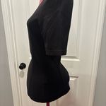 H&M short sleeve Black top with Gold Zipper Small Photo 3