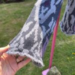 Pier Antonio Gaspari Stylish purple Patterned Women's Sweater size 8 Italy Gray Photo 4