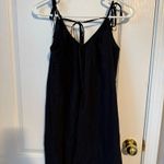 Black Sheer Tie-Strap Slip Dress Photo 1