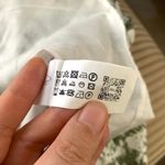 ZARA V-neck Embroidered Eyelet Belted Mini Dress in White Green Floral Photo 15