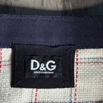 Dolce & Gabbana Dolce & Gabanna Red and Cream Plaid A-Line Linen Blend Skirt Photo 1