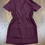 Escada Sport Burgundy Drawstring Waist Dress Size 2 Photo 4