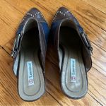 Lamica Slip on Clogs Leather Rodeo Western Cowgirl Made in Italy Denim size 38 Blue Photo 4