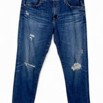 AG Adriano Goldschmied AG Adriano Goldschmeid Blue Distressed Ex-Boyfriend Slim Jeans Womens 29 Casual Photo 0