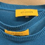 St. John  Button 5 Front Cardigan With Sleeveless Shell Top Set M Wool Knit Blue Photo 3