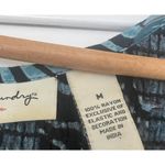 French Laundry  Womens Floral Zebra Blue Beaded Fringe Sleeveless Dress Lagenlook Photo 7