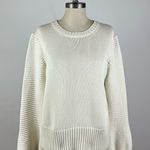 Mih Jeans Cream Lova Knit Sweater Size L Photo 0