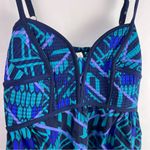 Xhilaration Boho Tribal Print Mini Dress Blue Purple Geometric Sleeveless M Photo 3
