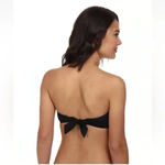 DKNY Essential Perks Spliced Bandeau Bikini Swim Top Black White Size XS Photo 3
