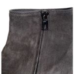 Vince Blakely Bootie Steel Gray Suede Leather Round Toe Block Heel Ankle Boots 8 Photo 8
