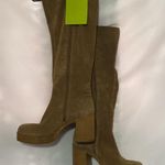 Gianni Bini NWT Brown LEATHER Suede 4” Heeled 1.5”PLATFORM Boots SIDE ZIP WO 10 Photo 5