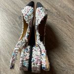 Multicolor Tweed Slingback Sandals Size 7 White Photo 10