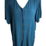 Sag Harbor  Vintage Pleated Short Sleeve Button Up Shirt Photo 0