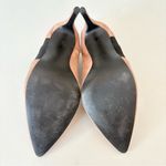 Nine West Ankle Boots Women’s Size 10 Black Pink Suede Leather Heels Pointed Toe Photo 3