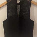 Fora Black Crop Top High Neck Lace Photo 0