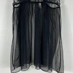 Victoria's Secret Victoria’s Secret Black Sheer Mesh Split Open Back Babydoll Lingerie Dress Photo 3