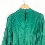 ZARA  Green Satin Mock Neck Faux Wrap Mini Dress Small Long Sleeve 1165/259 Photo 11