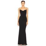 Katie May  Surreal Black Elegant Gown  Formal Stretch Minimalist Lace NWT Medium Photo 5