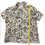 Mystree  Floral Print Button Down Short Sleeve Blouse 
Size Large Photo 3