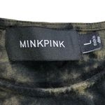 MINKPINK Black Grey Tie-Dye Fringe Tank Top Photo 3