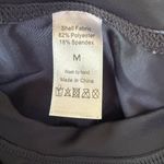 Black long sleeve crewneck stretchy pullover white leaf shirt women's size M Size M Photo 6