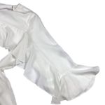 Calvin Klein White Bell‎ Ruffle Sleeve Chiffon Shirt Womens Size Medium/Large Photo 6