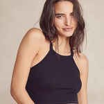 Free People Intimately Women Tank Bella Seamless Rib Crop Top Black Size M/L Photo 0