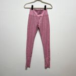 Alo Yoga High Waist Alosoft Ribbed Waist Lounge Leggings Parisian Pink Heather S Photo 0