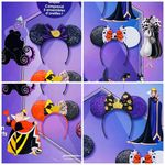 Disney Nwt villains 4 Mickey Mouse ears queen of hearts , maleficent , Ursula Photo 1