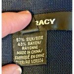 Ellen Tracy  - Navy Blue Silk blend, sequin detail, boat neck sweater Size Medium Photo 5